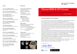 Clinical fMRI & DTI Course - Universitätsspital Basel