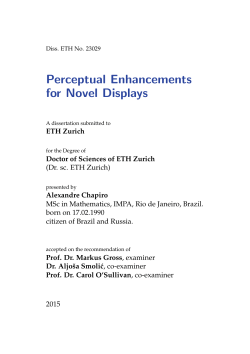 Perceptual Enhancements for Novel Displays - ETH E
