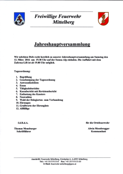 JHV 2016 - Freiwillige Feuerwehr Mittelberg