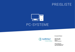 Preisliste PC-Systeme