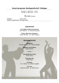 Konzertprogramm Musikgesellschaft Düdingen