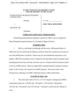 IN THE UNITED STATES DISTRICT COURT FOR THE