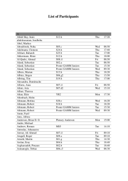 List of Participants - GAMM Annual Meeting