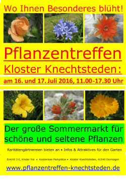 Info-Flyer - Pflanzentreffen Knechtsteden