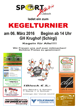 kegelturnier - Sport Aktiv Lieboch Homepage