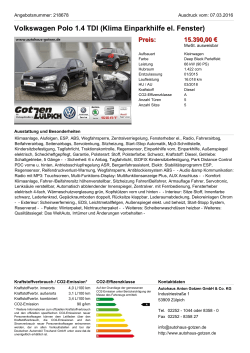 Volkswagen Polo 1.2 Comfortline,PDC,Climatic,Tempomat Preis