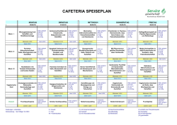 cafeteria speiseplan - Krankenhaus Waldfriede