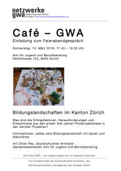 Einladung Café GWA Bildungslandschaften Kt. Zürich