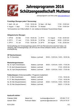 Jahresprogramm