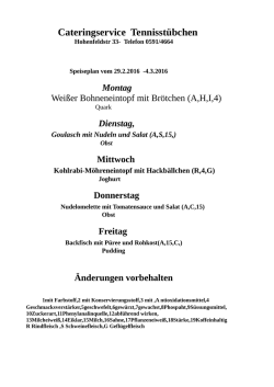 Speiseplan