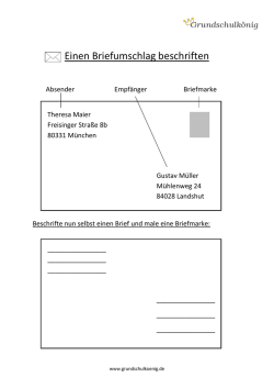 Einen Briefumschlag beschriften