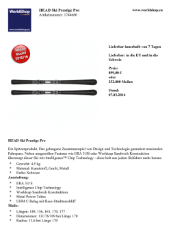HEAD Ski Prestige Pro - Lufthansa WorldShop