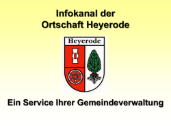 Infokanal der Ortschaft Heyerode