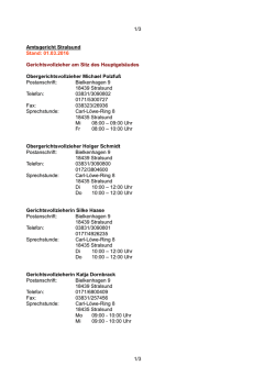 Erreichbarkeit der Gerichtsvollzieher
