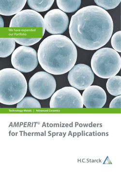 AMPERIT&reg; Atomized Powders for Thermal Spray