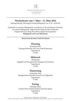 Mittagstisch - Rosenkranz