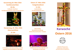 Karwoche Ostern 2016 - Rothrist