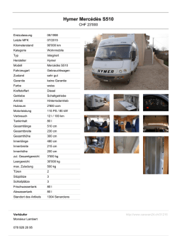 Hymer Merc&eacute;d&egrave;s S510