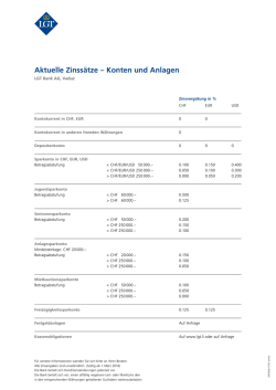 Konten und Anlagen LGT Bank AG