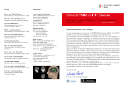 Clinical fMRI & DTI Course - Organization for Human Brain Mapping