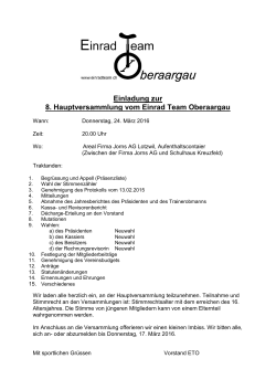 24. März 2016 - Einrad Team Oberaargau