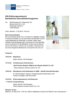 IHK-Erfahrungsaustausch Betriebliches