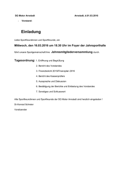 Einladund zur Jahresmitgliederversammlun[...]