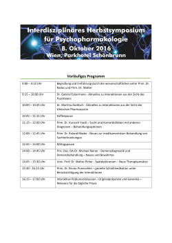 Vorläufiges Programm - CE
