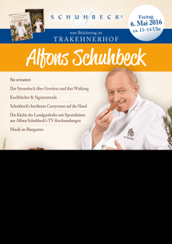 Alfons Schuhbeck im Trakehnerhof
