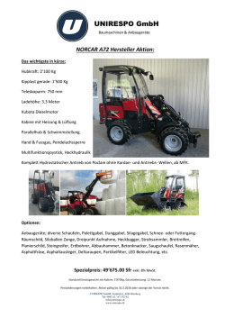 Hoflader Aktion - UNIRESPO GmbH