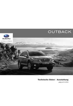 Subaru Outback MY`15