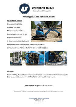 Minibagger Aktion