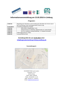 Informationsveranstaltung am 15.03.2016 in Limburg
