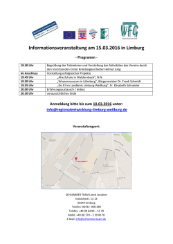 Informationsveranstaltung am 15.03.2016 in Limburg