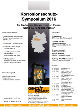 Korrosionsschutz- Symposium 2016 - Geholit