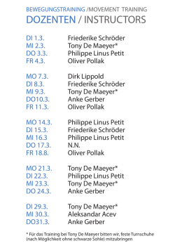 dozenten / instructors