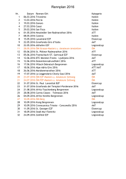 Rennplan 2016 - ARBÖ ASKÖ RC Feld am See