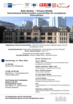 Agenda "Safe Harbor