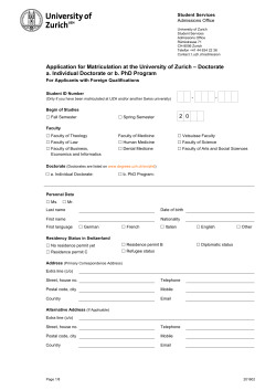 Application Form in English