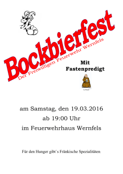 Plakat Bockbierfest 2016