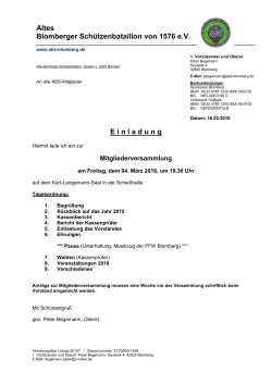 160304JHV_Aushang - Altes Blomberger Schützenbataillon