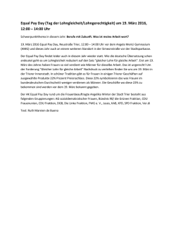 Equal Pay Day (Tag der Lohngleicheit/Lohngerechtigkeit