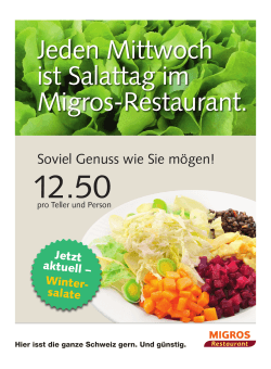 Jeden Mittwoch ist Salattag im Migros