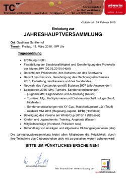 jahreshauptversammlung