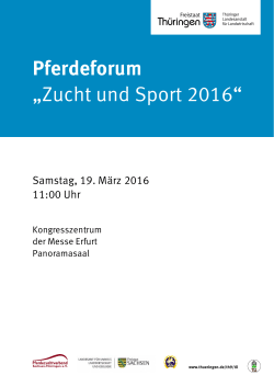 Pferdeforum „Zucht und Sport 2016“