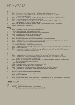 Gottesdienste und Andachten