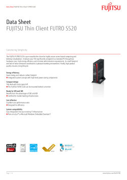 Data Sheet FUJITSU Thin Client FUTRO S520