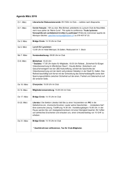 Agenda März 2016 - Internationaler Lyceum Club St.Gallen