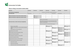 Programm Master-Infotag - Universität St.Gallen
