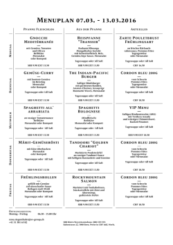 Menuplan W10 als PDF - SBB Bistro Weyermannshaus